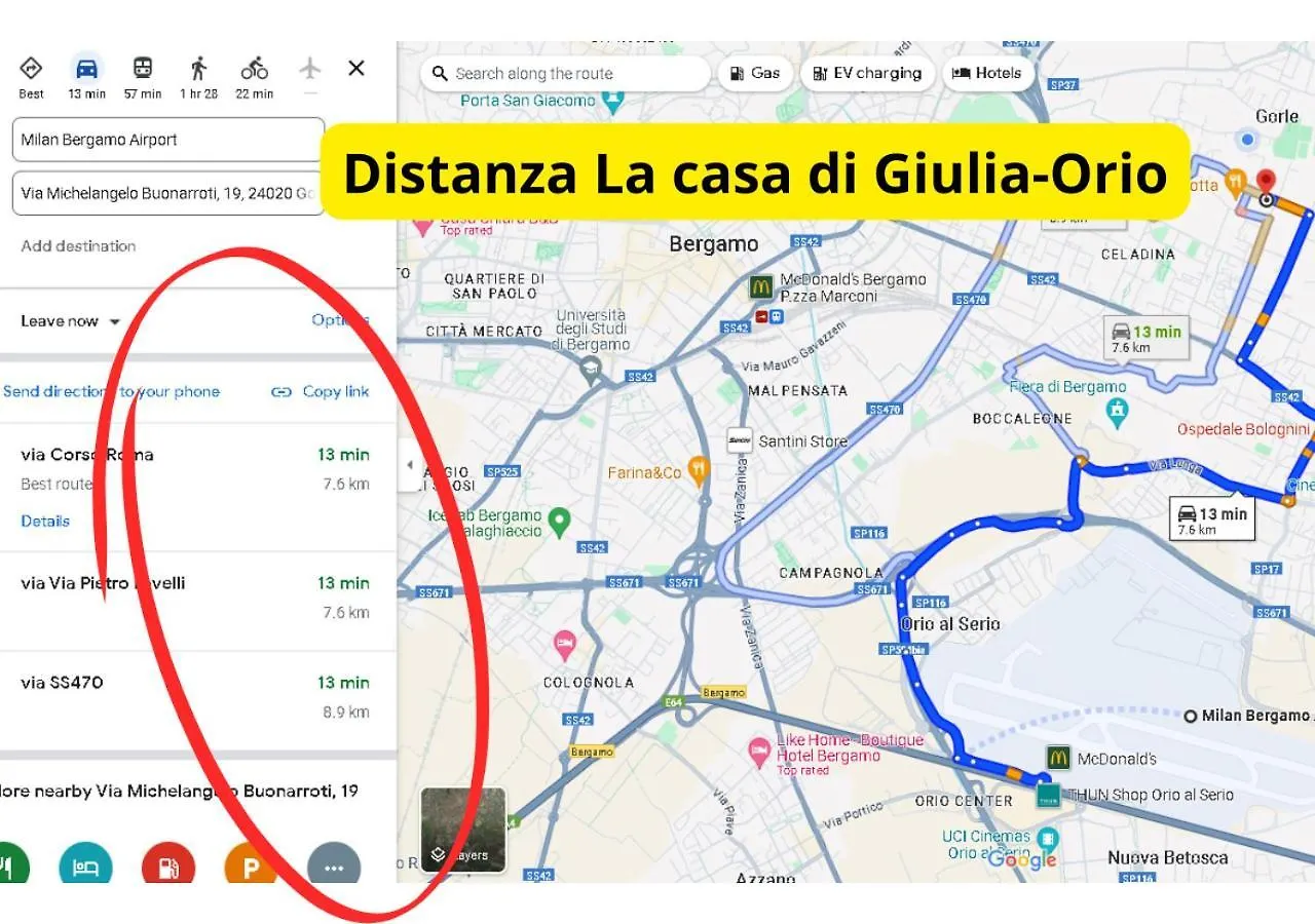 Monolocale-7 Minuti Da Bergamo, 10 Minuti Milan Bergamo Airport Διαμέρισμα Gorle